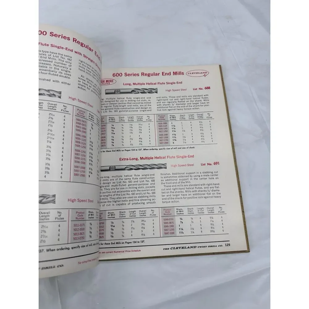 Cleveland Twist Drill Co Cutting Tools Vintage 1967 Catalog Hardcover Number 67